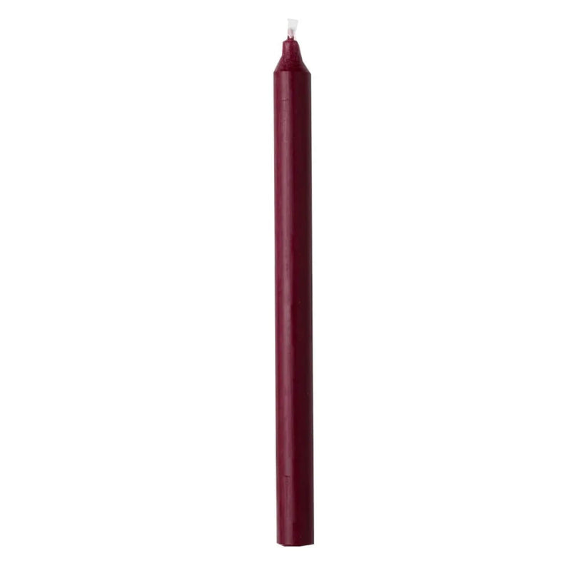 Rustic Taper Candle 29cm - Plum