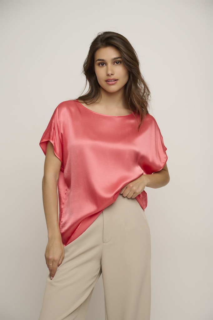 Taavi Short Sleeve Top - Coral