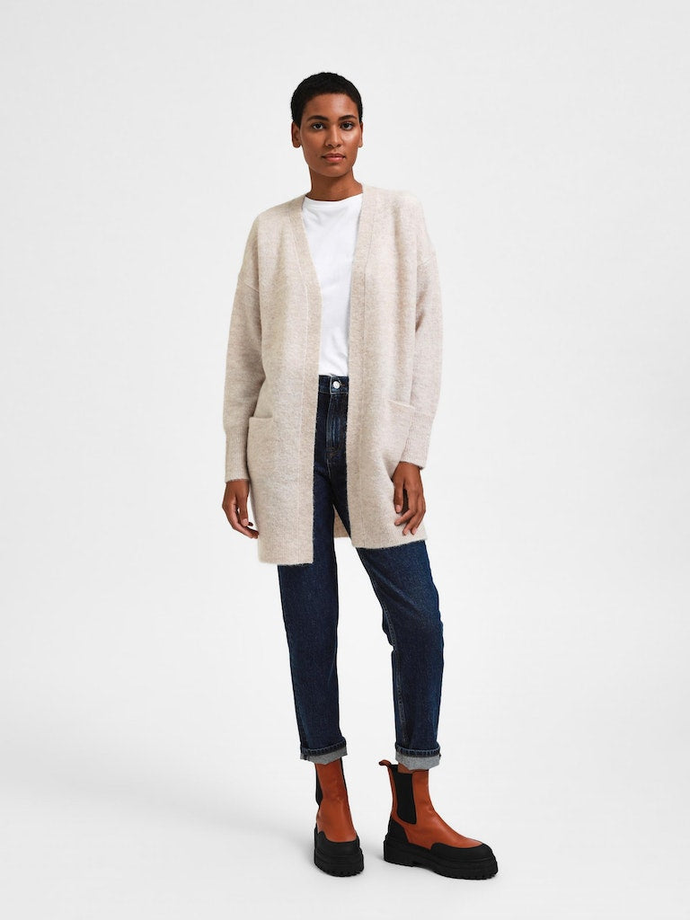 Lulu Long Cardigan - Birch Melange