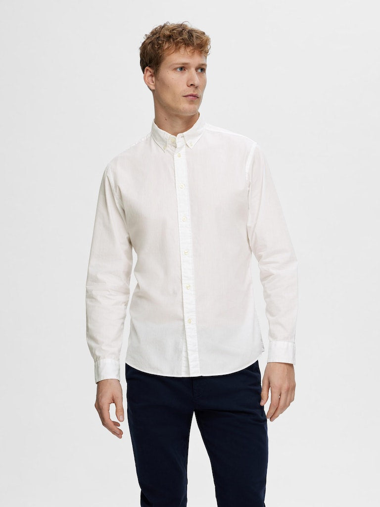 Slim Rick Poplin Shirt - White