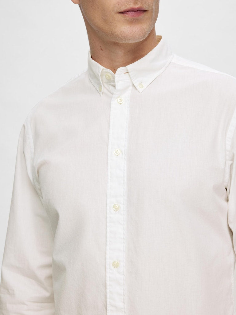 Slim Rick Poplin Shirt - White