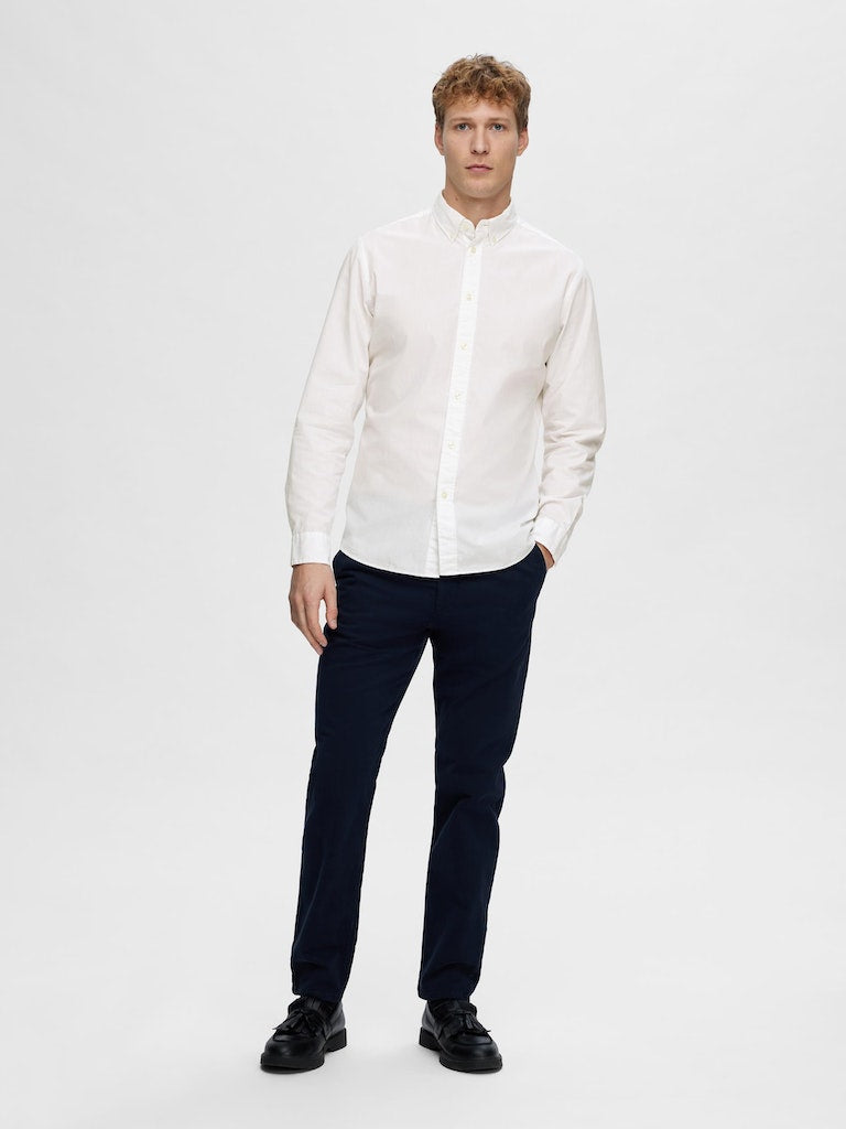 Slim Rick Poplin Shirt - White