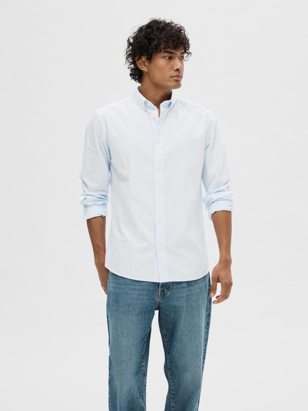 Slim Rick Poplin Shirt - Light Blue