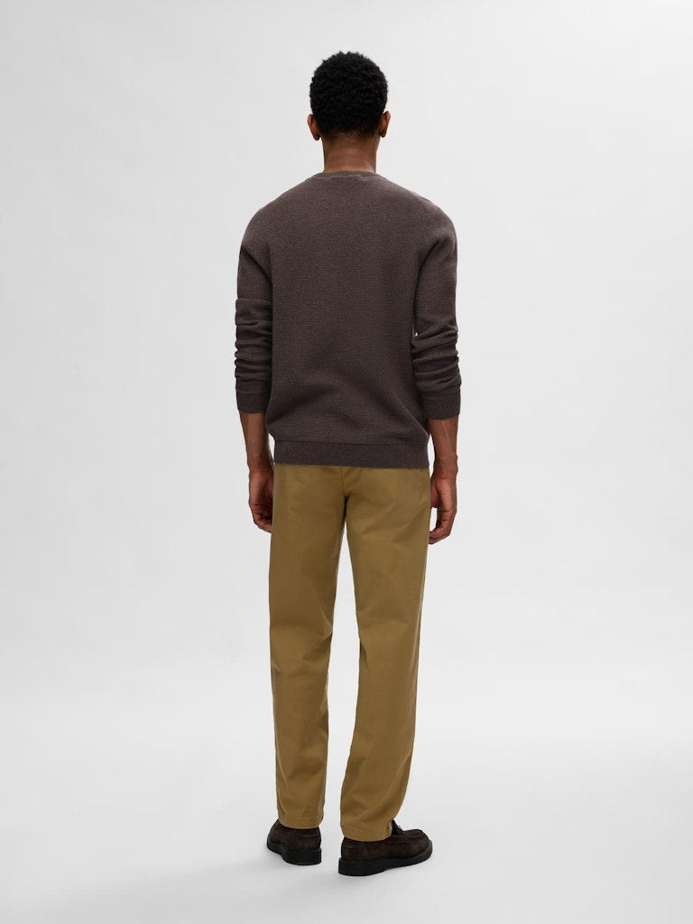 Ross Round Neck Jumper - Chocolate Torte Morel