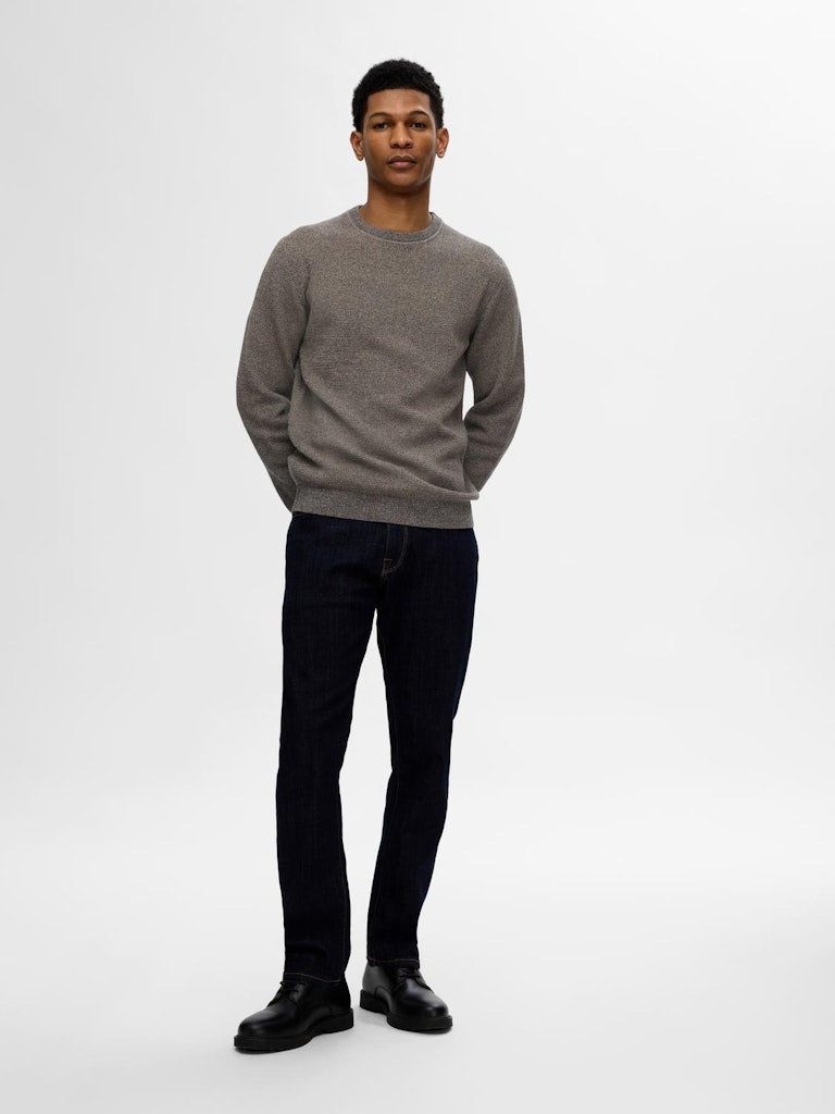 Ross Round Neck Jumper - Asphalt Pure Cashmere