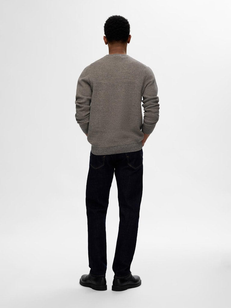 Ross Round Neck Jumper - Asphalt Pure Cashmere