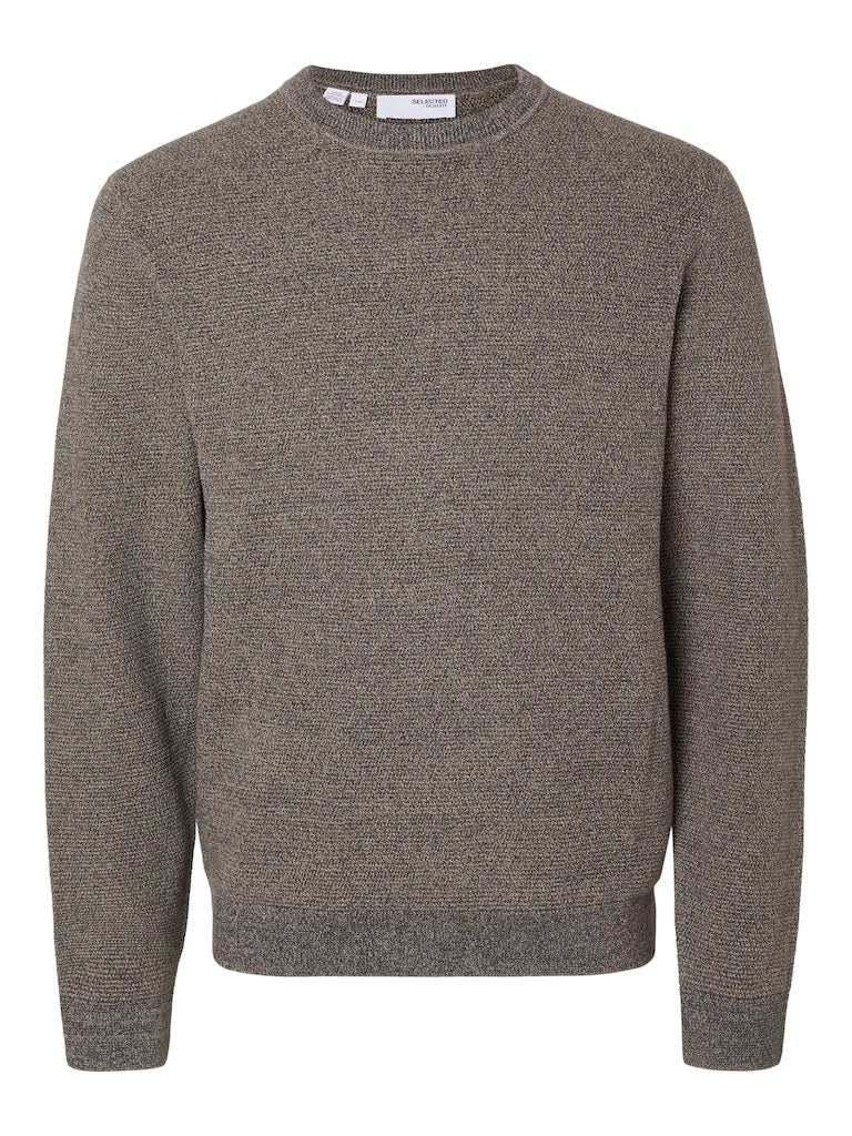 Ross Round Neck Jumper - Asphalt Pure Cashmere