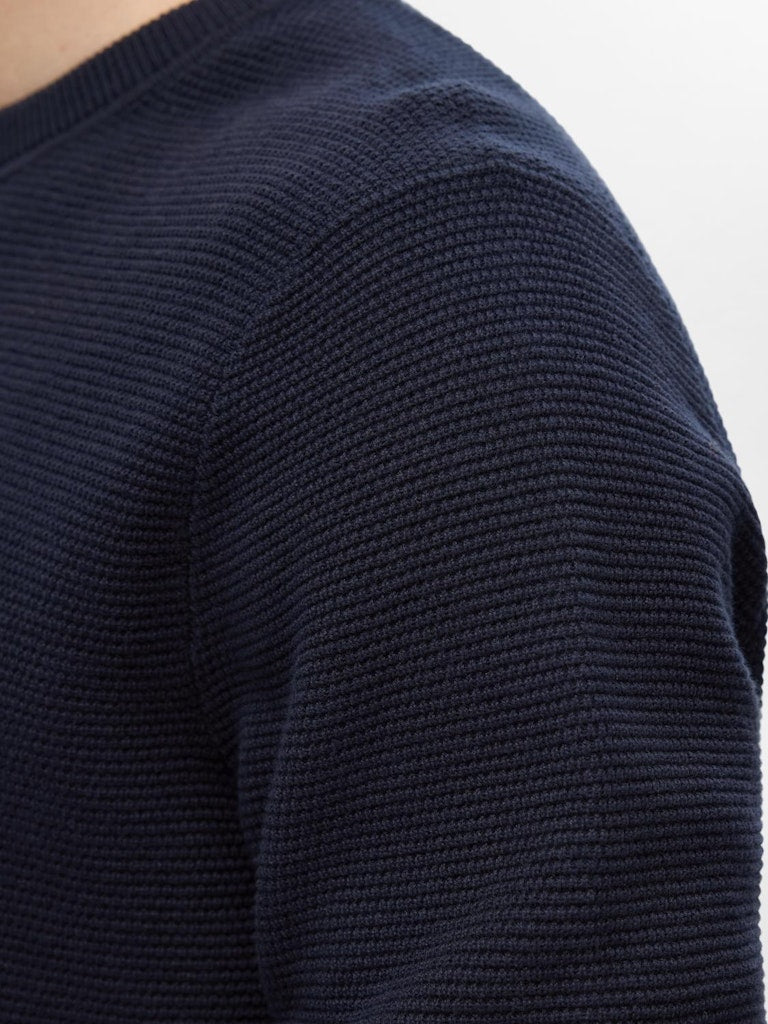 Ross Round Neck Jumper - Dark Sapphire