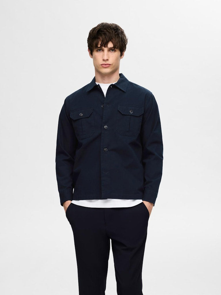 Canvas Workwear Overshirt - Sky Captain