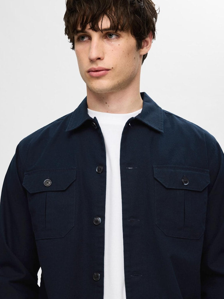 Canvas Workwear Overshirt - Sky Captain