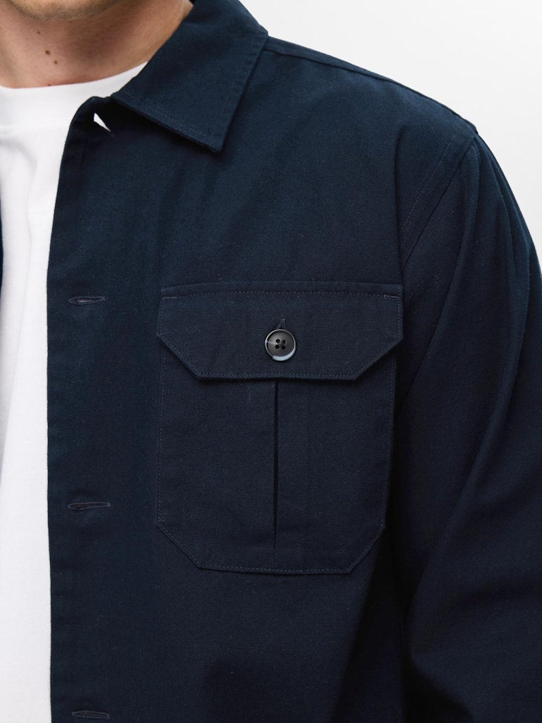 Canvas Workwear Overshirt - Sky Captain