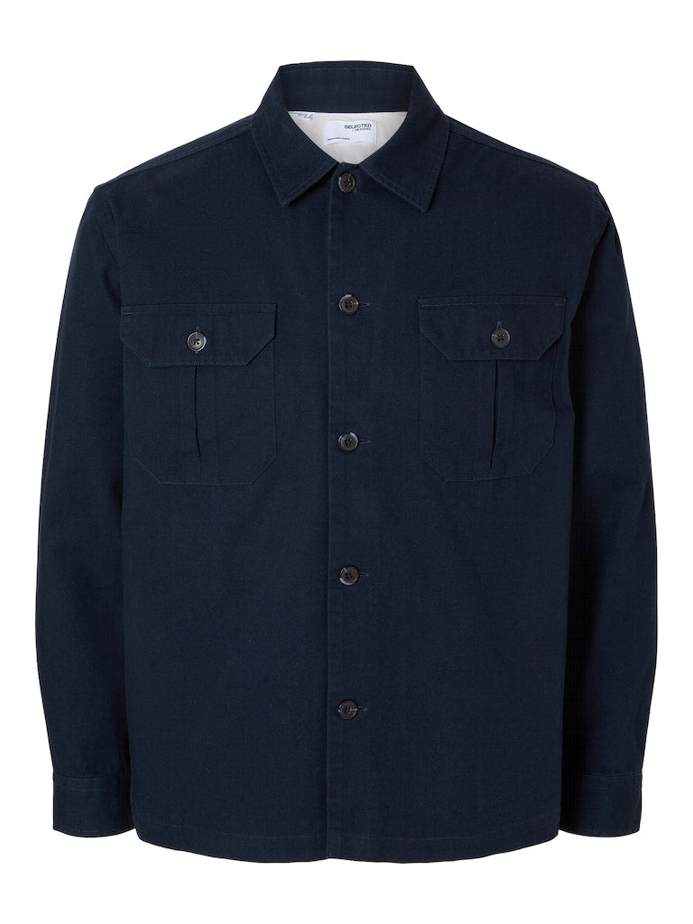 Canvas Workwear Overshirt - Sky Captain