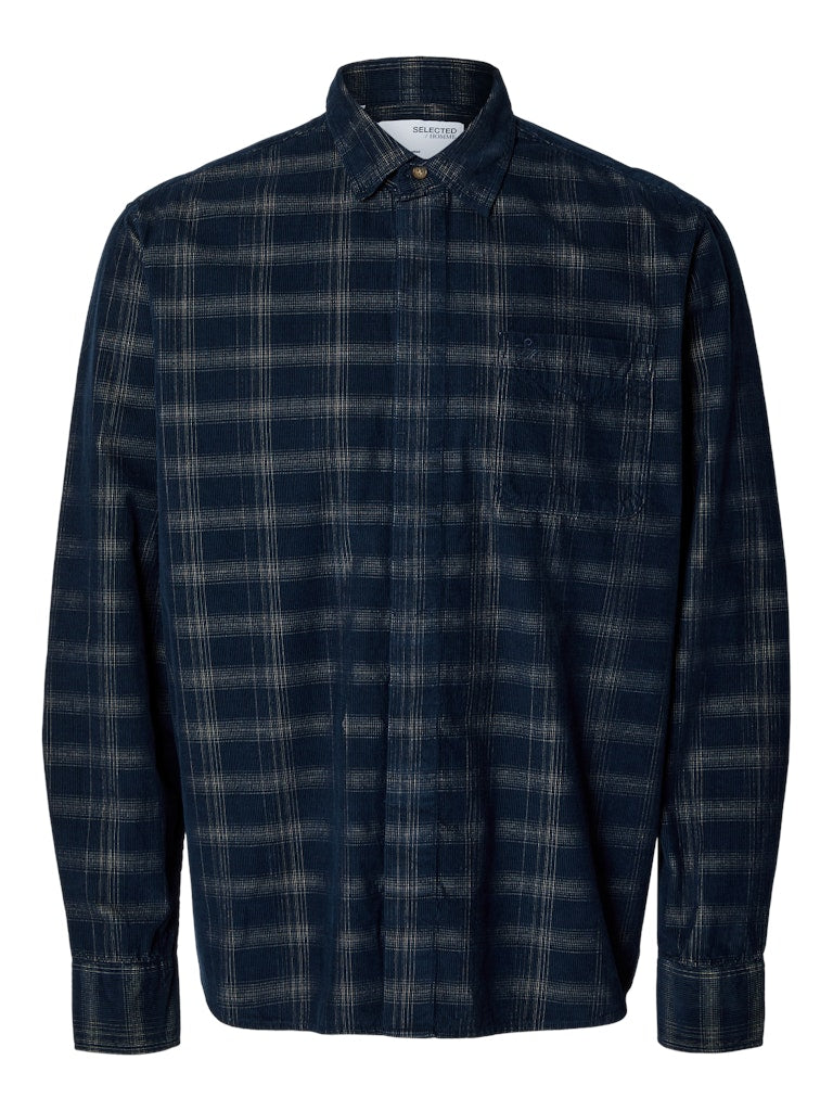 Cord Check Shirt - Navy Blazer Checks