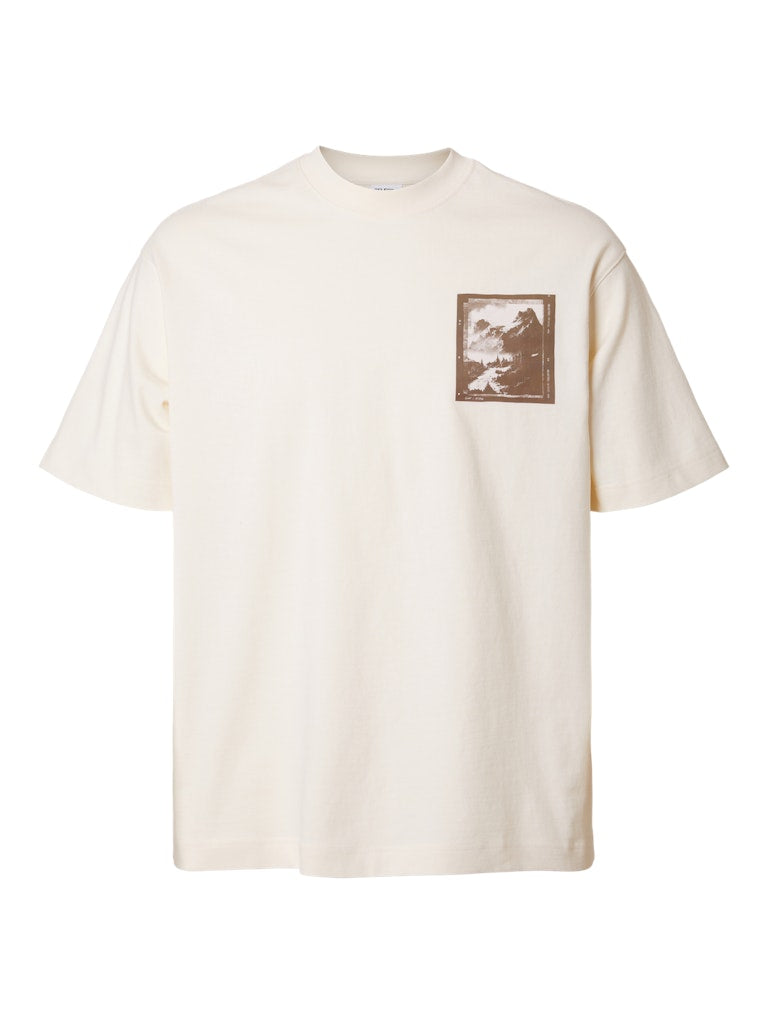 Normann Print T-Shirt - Egret