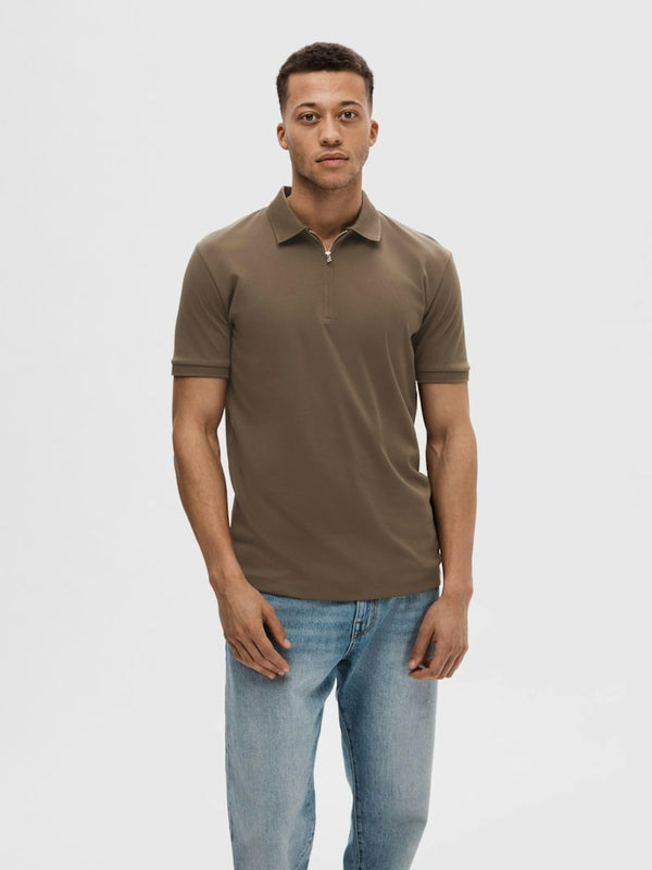 Fave Zip Polo Shirt - Morel