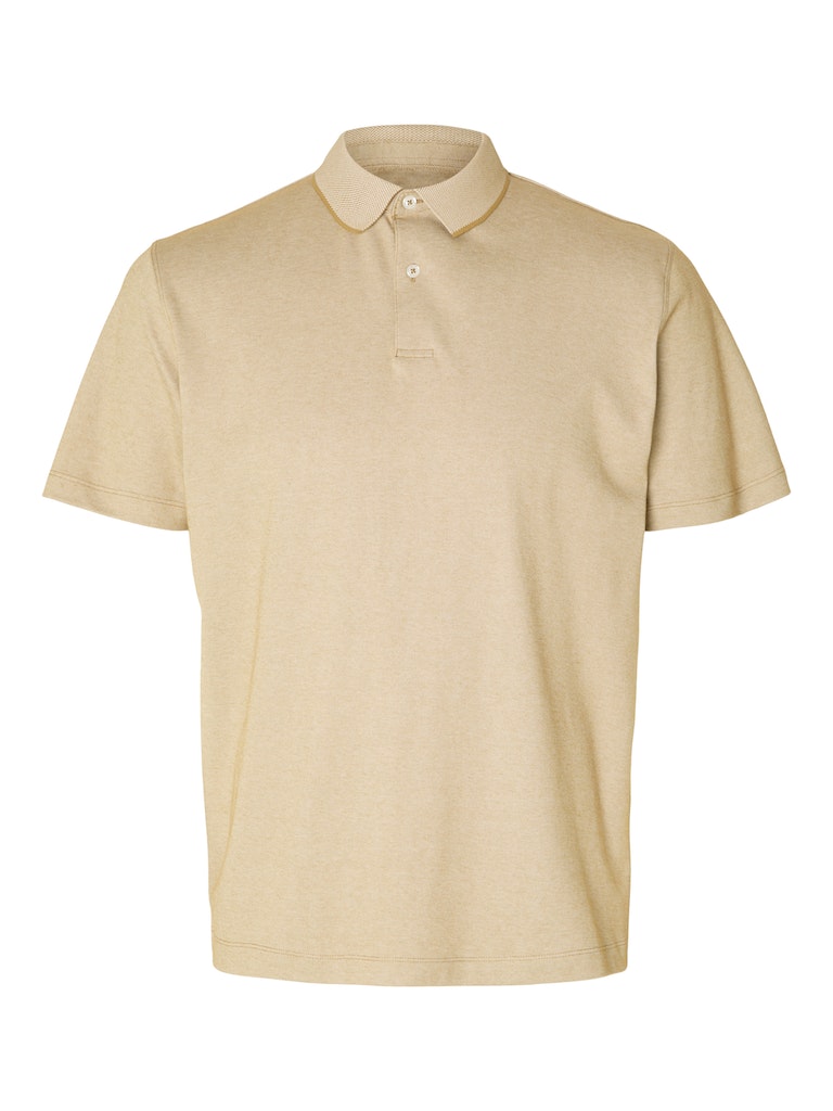 Leroy Polo Shirt - Antique Bronze Twist Egret