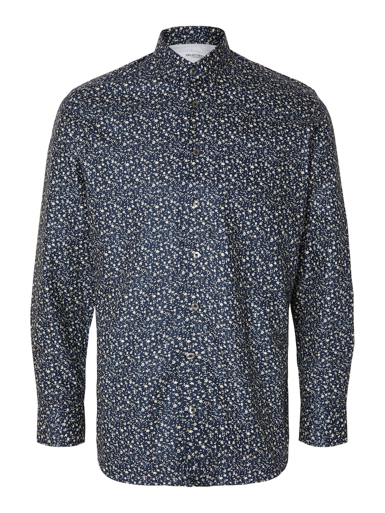 Slim Shirt - Navy Blazer Flower