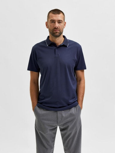 Leroy Coolmax Polo - Navy Blazer