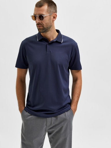 Leroy Coolmax Polo - Navy Blazer