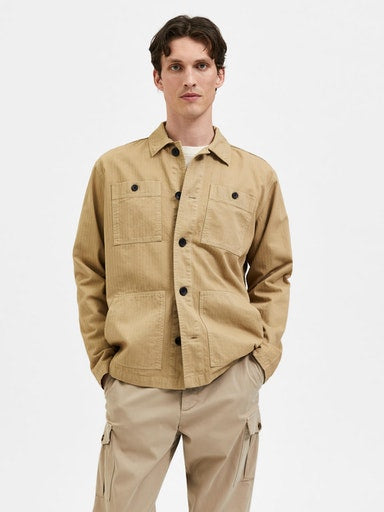 Tony Long Sleeve Overshirt - Kelp