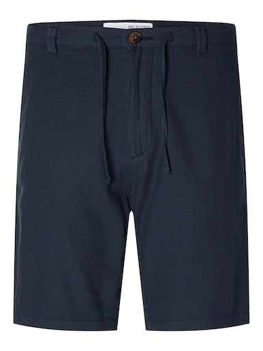 Brody Linen Shorts - Dark Sapphire