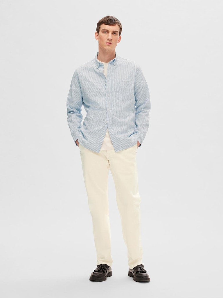 Reil Long Sleeve Shirt - Cashmere Blue Stripes