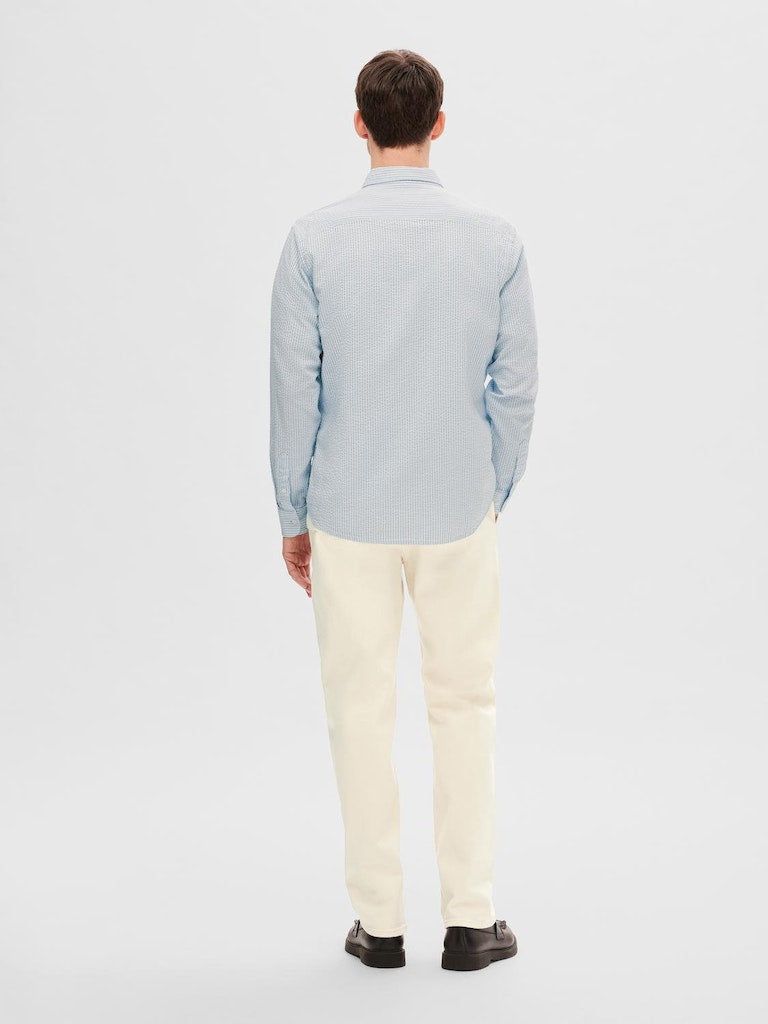 Reil Long Sleeve Shirt - Cashmere Blue Stripes