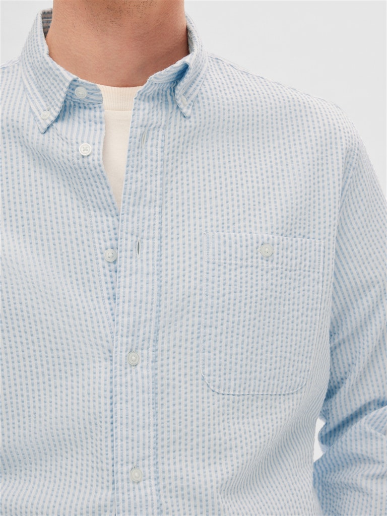 Reil Long Sleeve Shirt - Cashmere Blue Stripes