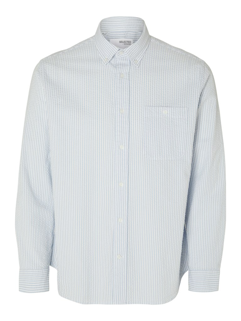 Reil Long Sleeve Shirt - Cashmere Blue Stripes