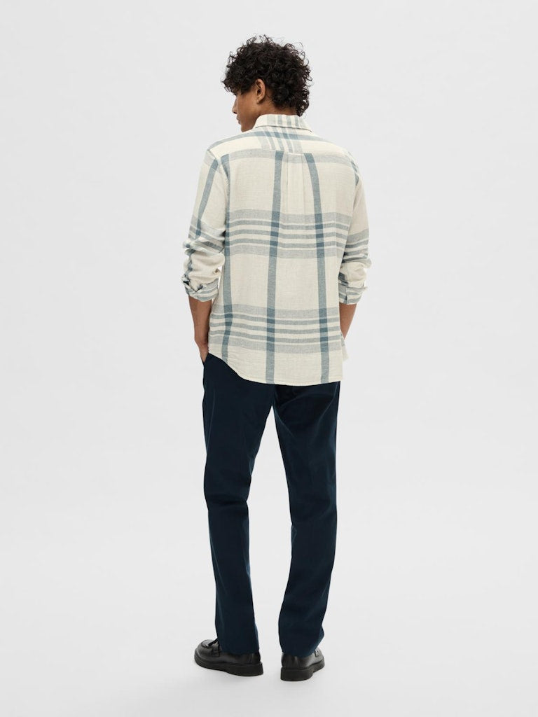 Callum Relaxed Fit Shirt - Egret Checks