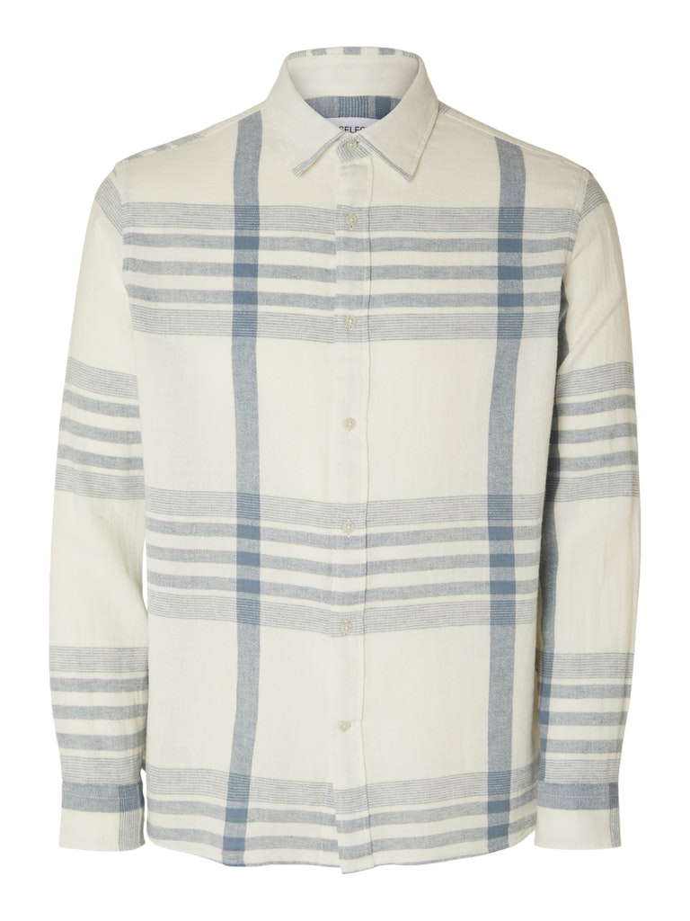 Callum Relaxed Fit Shirt - Egret Checks