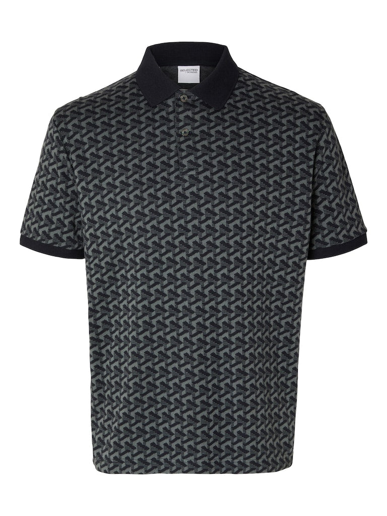 Jay Jacquard Polo - Sky Captain