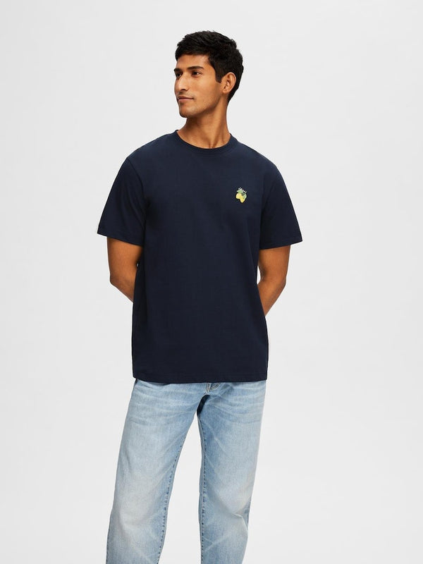 Garland Round Neck T-Shirt - Sky Captain