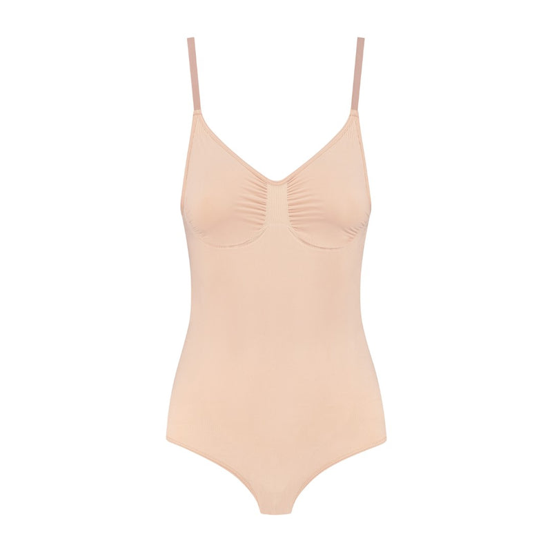 Soft Touch Seamless Bodysuit - Beige