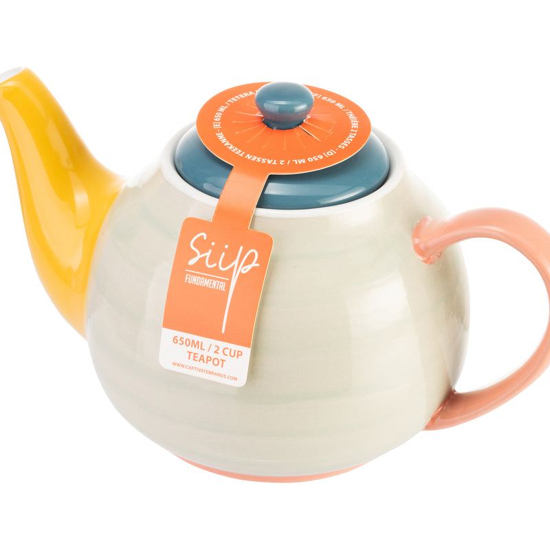 Colour Block 2 Cup Teapot