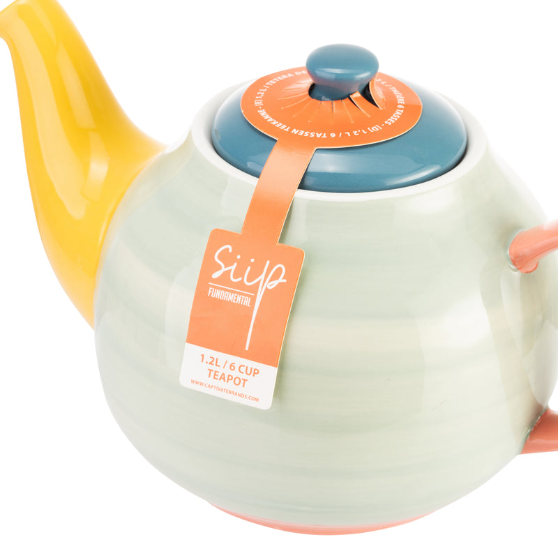 Colour Block 6 Cup Teapot