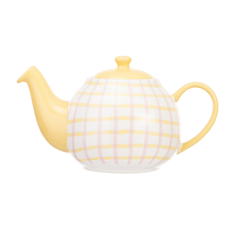 Gingham 2 Cup Teapot - Pink