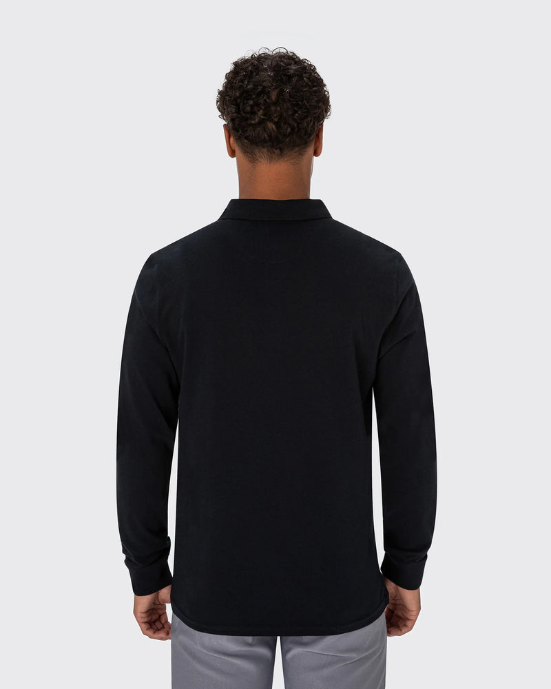 Long Sleeve Polo - Navy