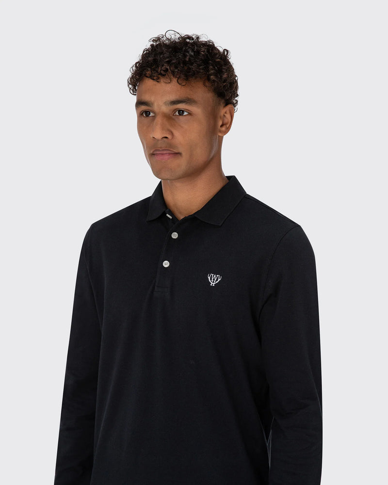 Long Sleeve Polo - Navy