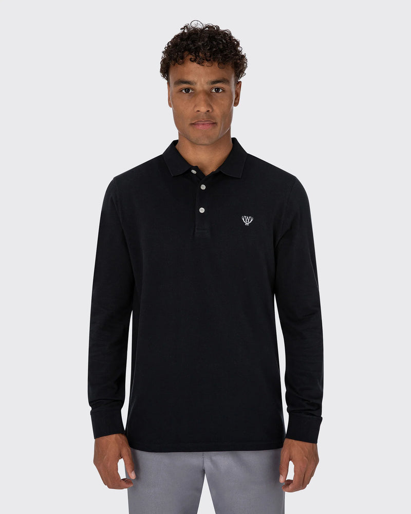 Long Sleeve Polo - Navy