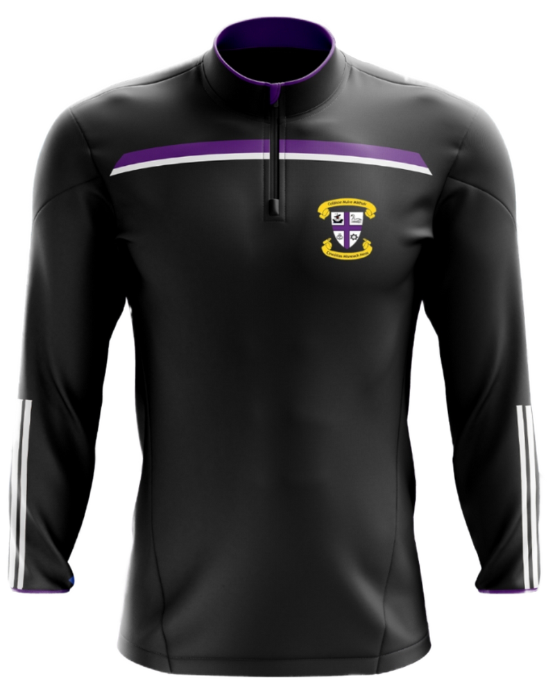 Mathair 1/4 Zip Top - Black/purple