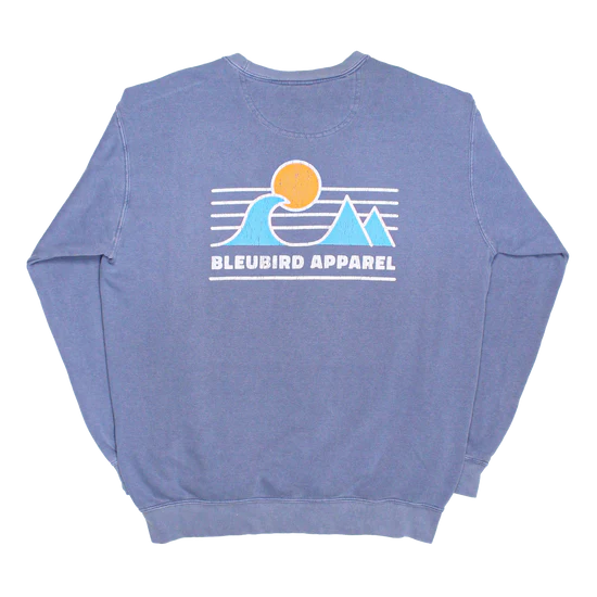 Horizon Round Neck Sweatshirt - Sky