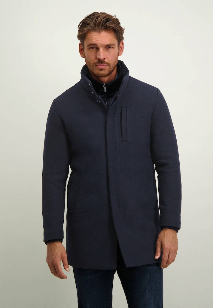 Plain Coat - Navy