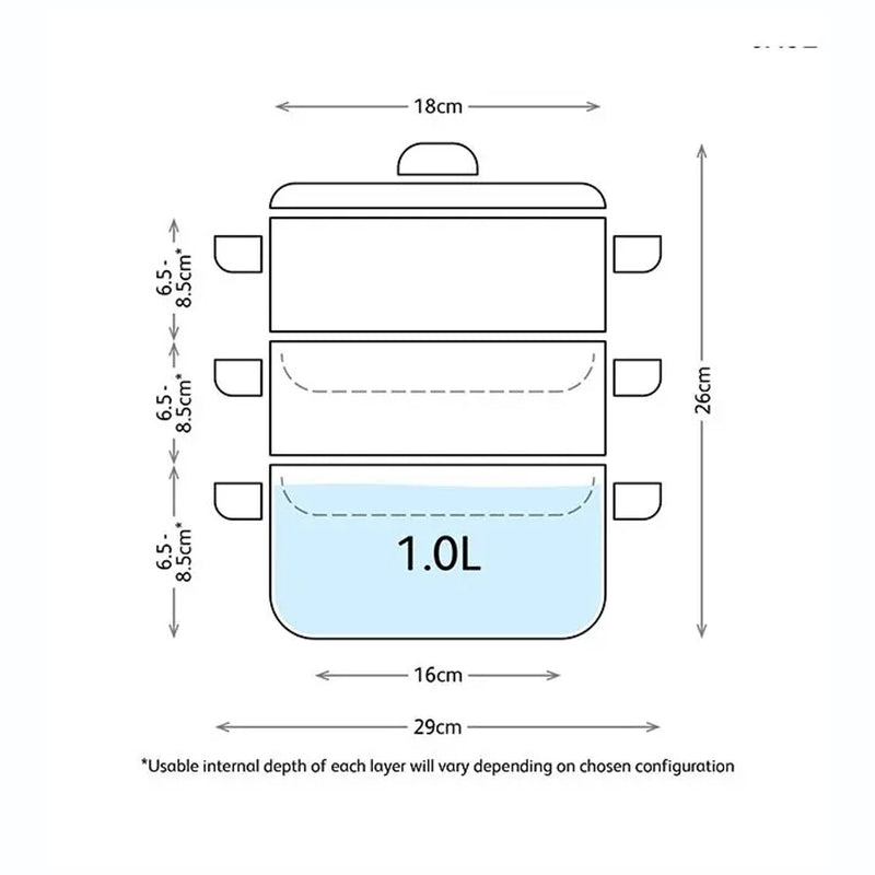 3 Tier Steamer - 18cm