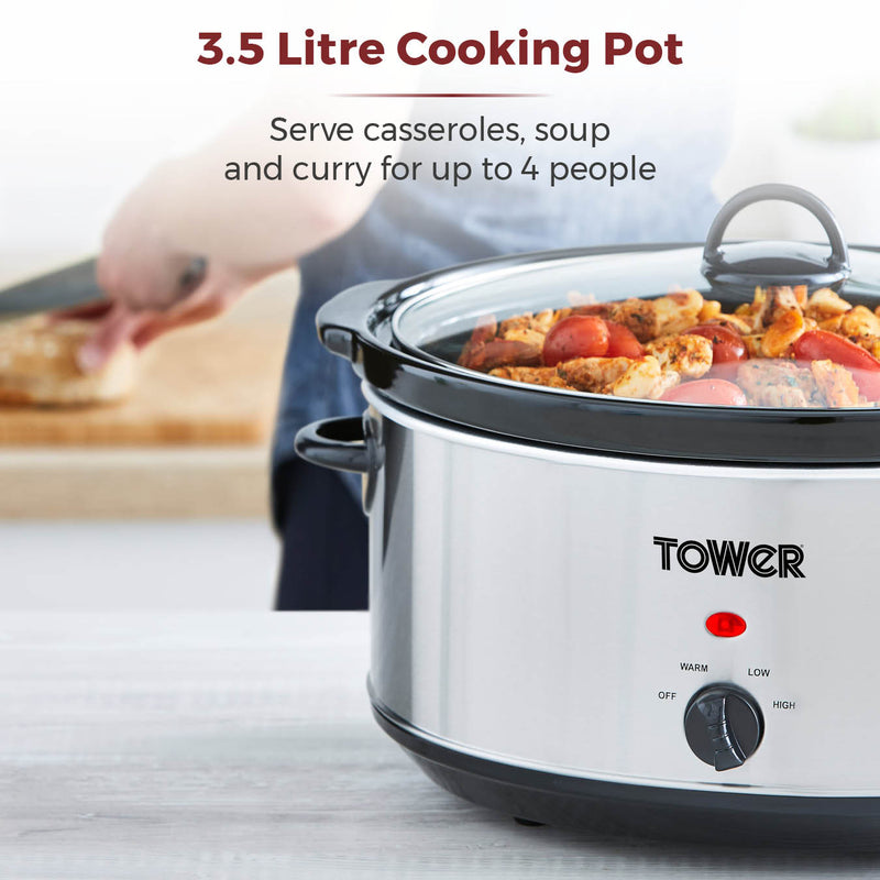 3.5L Stainless Steel Slow Cooker