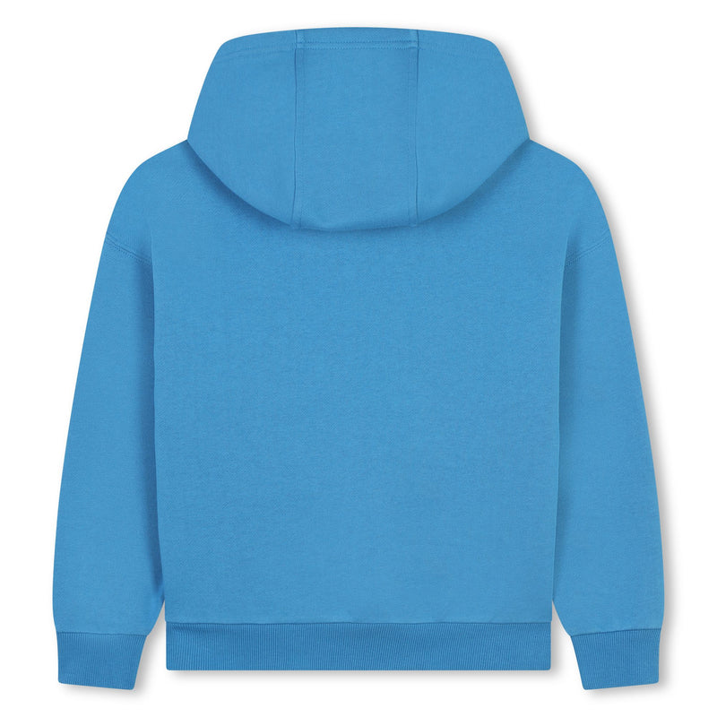 Front Print Hoodie - Blue Enamel