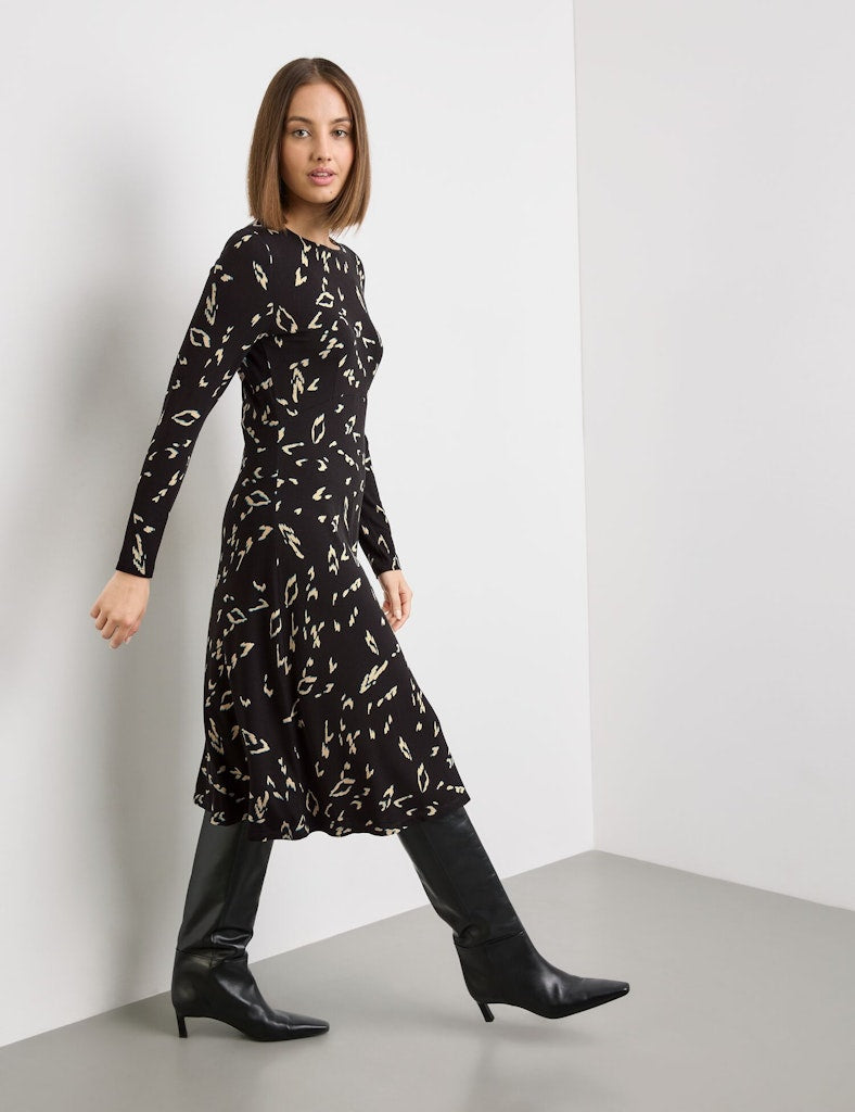 Saphire & Gold Dress Jersey - Black Pattern