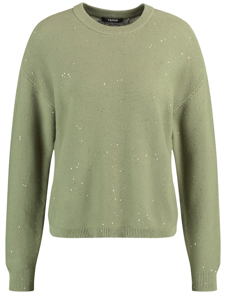 Diamonds & Jade Jumper - New Sage