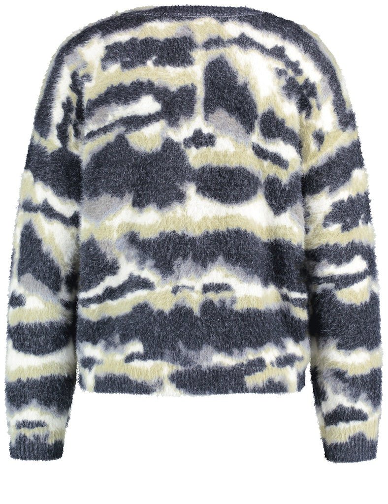 Diamonds & Jade Print Jumper - Light Cream Print