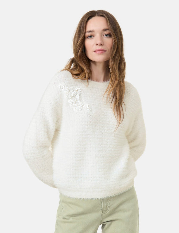 Diamonds & Jade Jumper - Off White